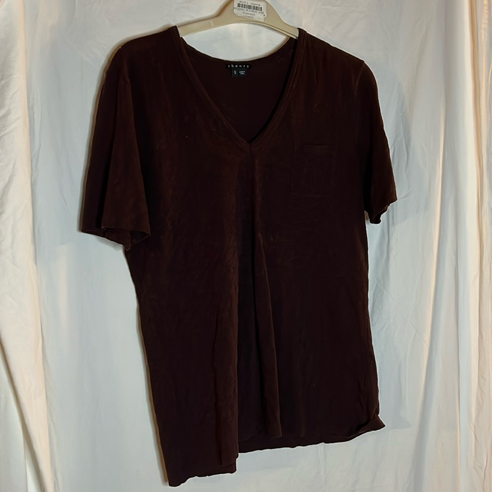 Theory ox blood, deep red, burgundy women’s tshirt